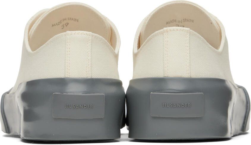 Jil Sander White  Gray Low-Top Sneakers