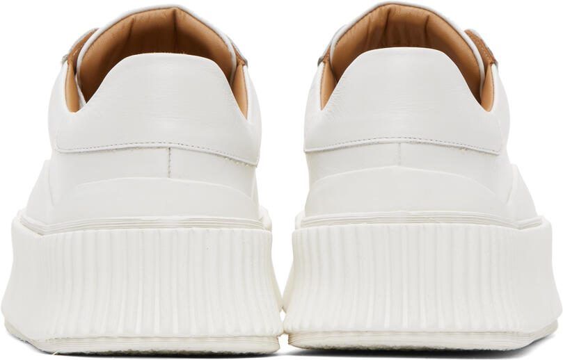 Jil Sander Green Canvas Platform Sneakers - Picture 2