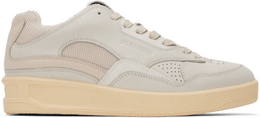 Jil Sander Off-White Perforated Sneakers - Picture 5