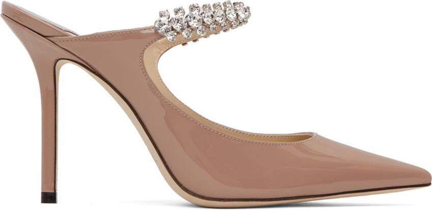 Jimmy Choo Beige Bing 100 Heels - Picture 5