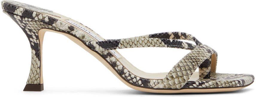 Jimmy Choo Black  White Maelie 70 Sandals