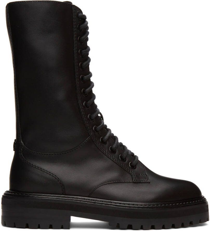 Jimmy Choo Black Cora Flat Tall Boots - Picture 2