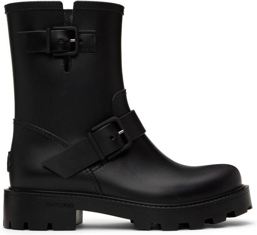 Jimmy Choo Black Yael Flat Boots