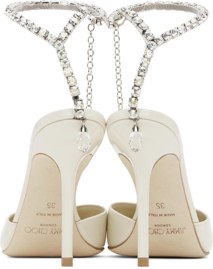 Jimmy Choo Beige Saeda 100 Heels