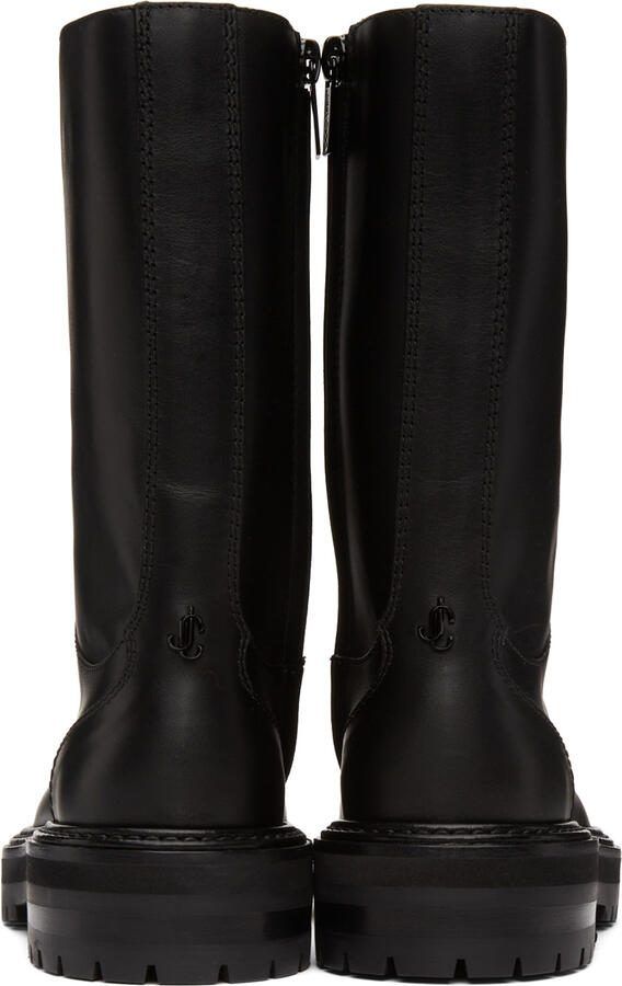 Jimmy Choo Black Cora Flat Tall Boots - Picture 3