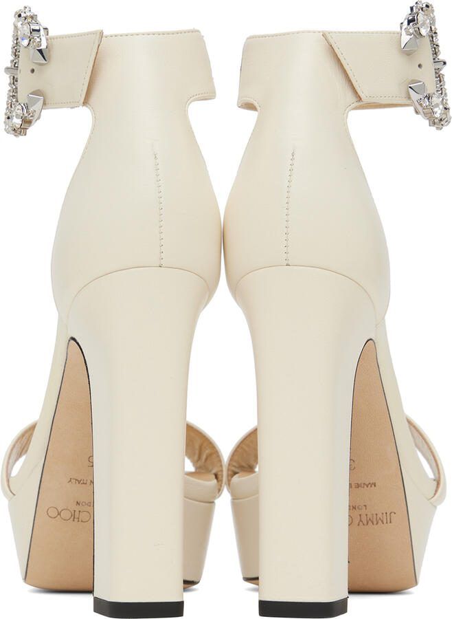 Jimmy Choo Off-White Mionne 120 Sandals - Picture 3