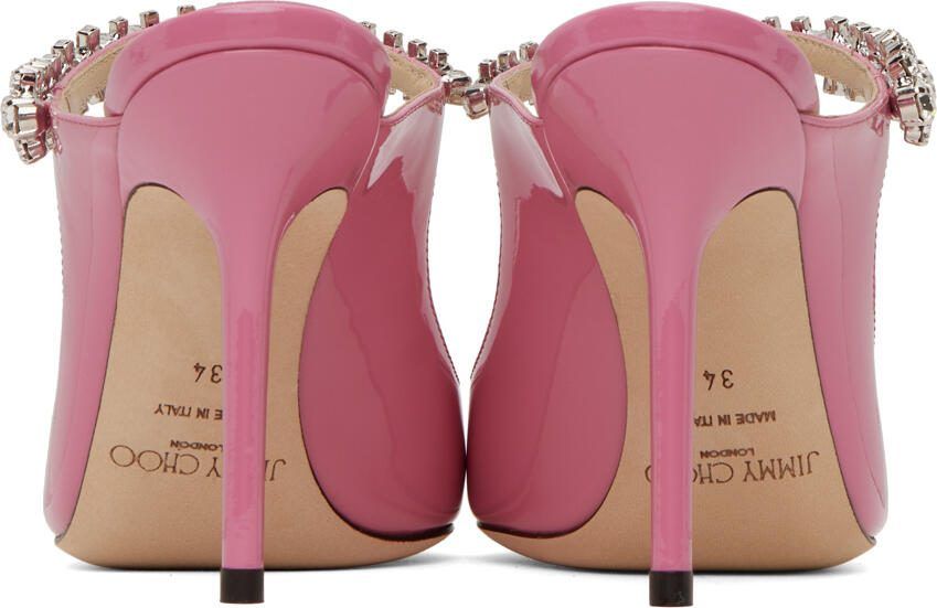 Jimmy Choo Bing 100mm crystal-embellished mules Pink