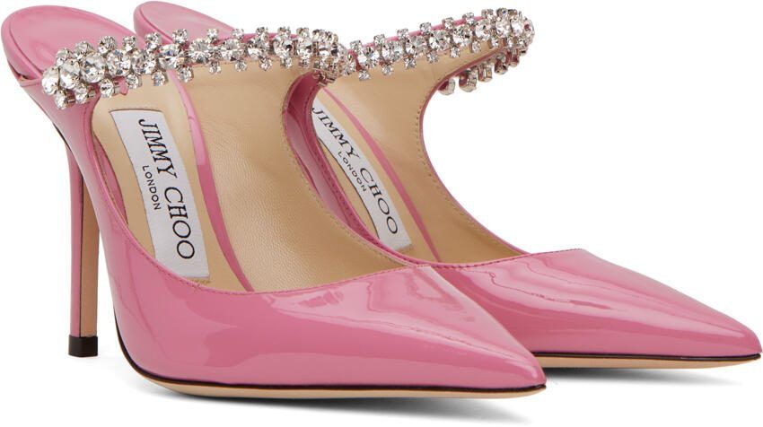 Jimmy Choo Bing 100mm crystal-embellished mules Pink - Picture 2