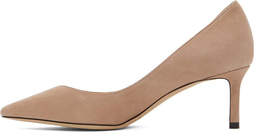Jimmy Choo Pink Suede Romy 60 Heels - Picture 2