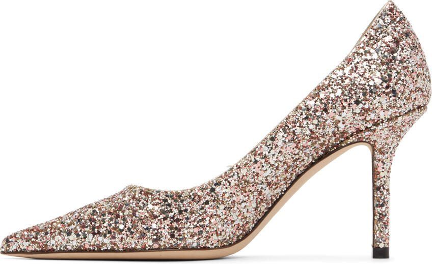 Jimmy Choo Red  Silver Love 85 Heels - Picture 3