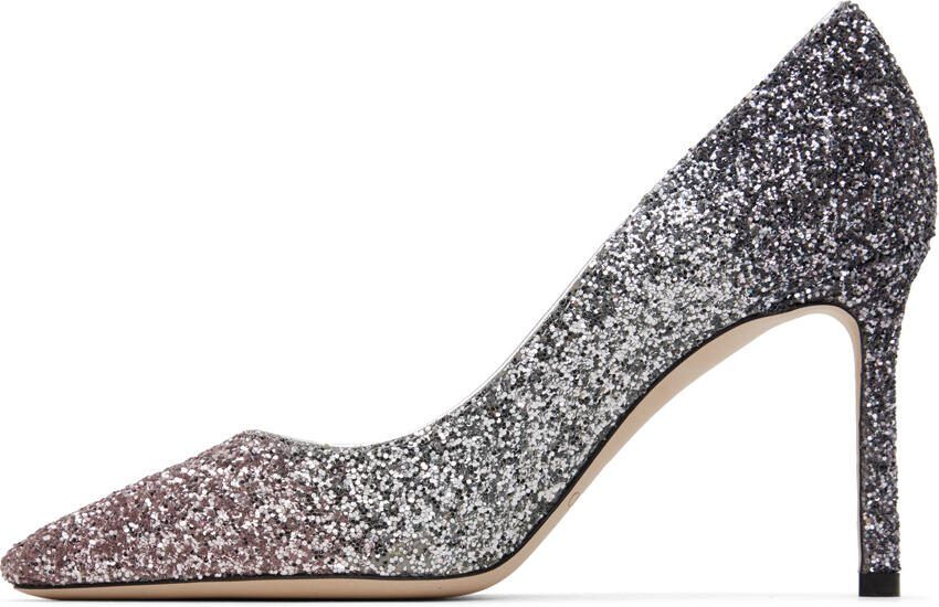 Jimmy Choo Silver  Pink Romy 85 Heels - Picture 3