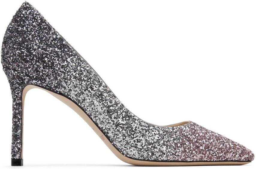 Jimmy Choo Silver  Pink Romy 85 Heels - Picture 5