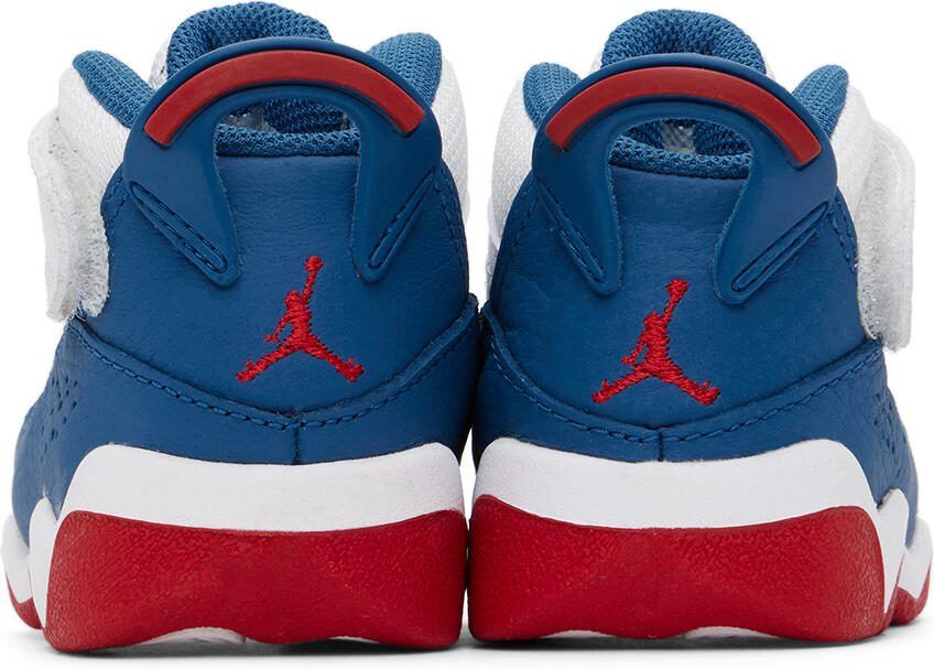 Nike Jordan Baby White  Blue Jordan 6 Rings Sneakers