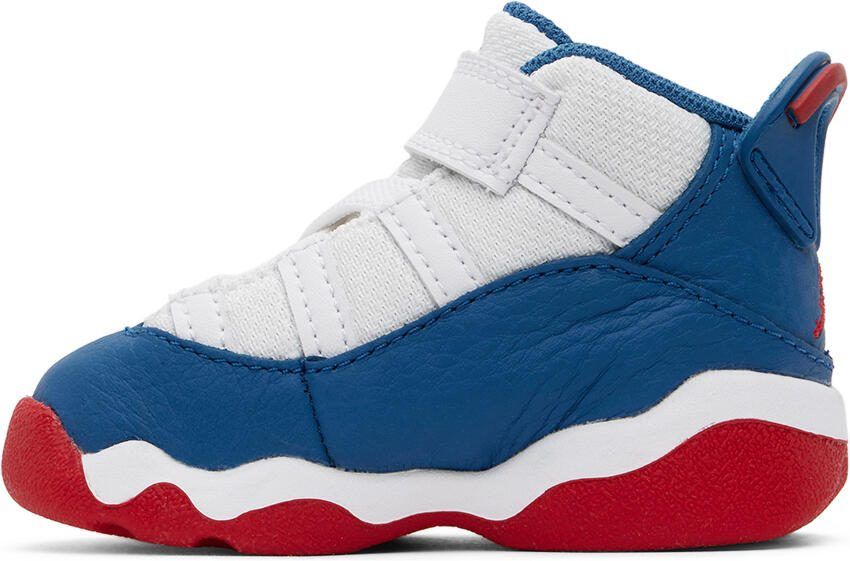 Nike Jordan Baby White  Blue Jordan 6 Rings Sneakers - Picture 2