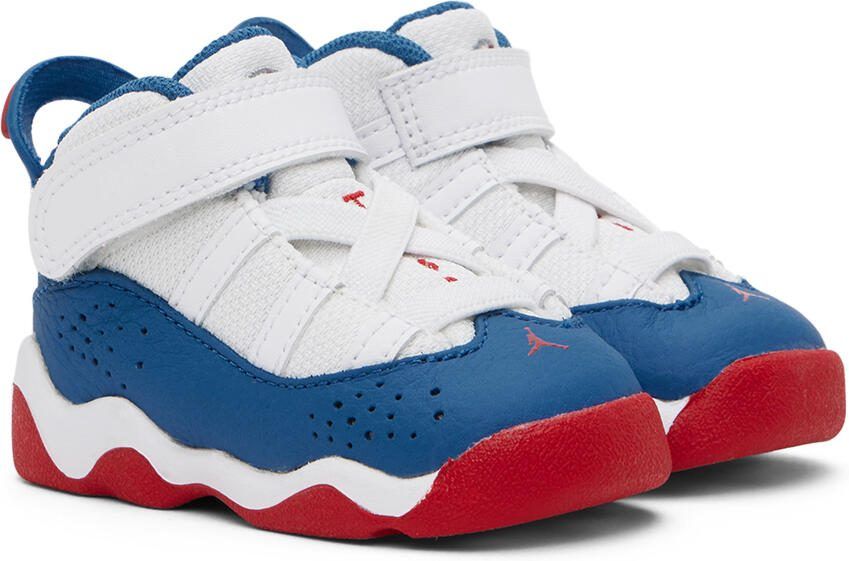 Nike Jordan Baby White  Blue Jordan 6 Rings Sneakers - Picture 3