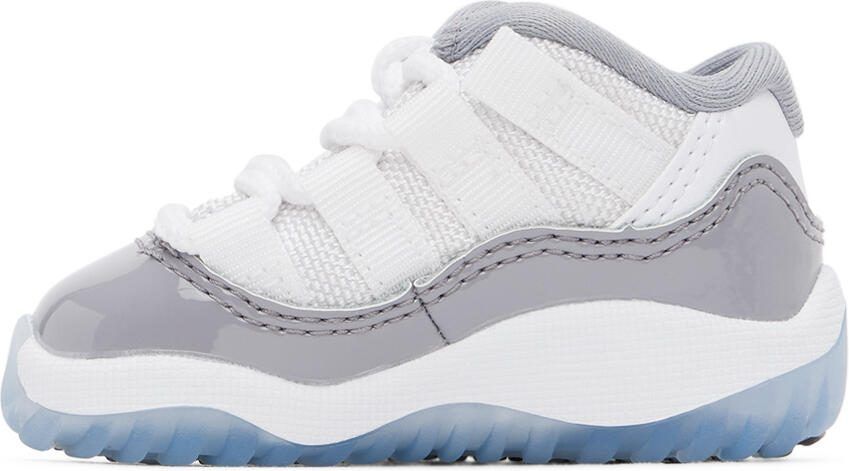 Nike Jordan Baby White  Gray Air Jordan 11 Retro Sneakers - Picture 3
