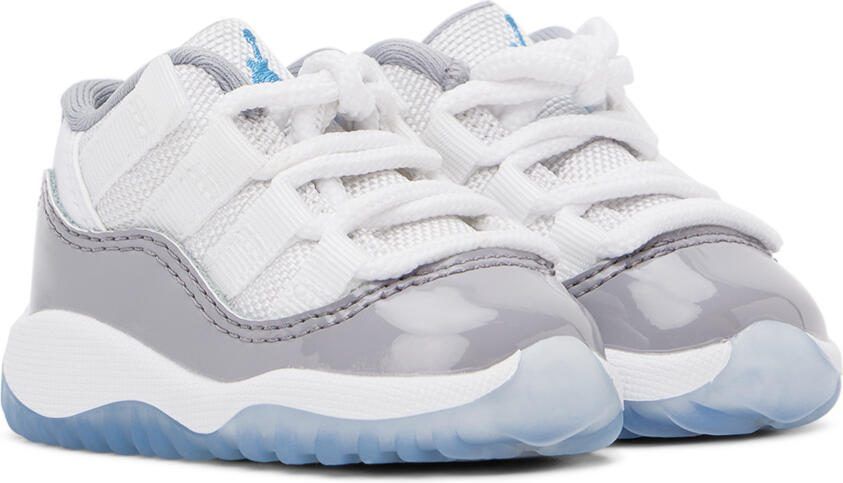 Nike Jordan Baby White  Gray Air Jordan 11 Retro Sneakers - Picture 2