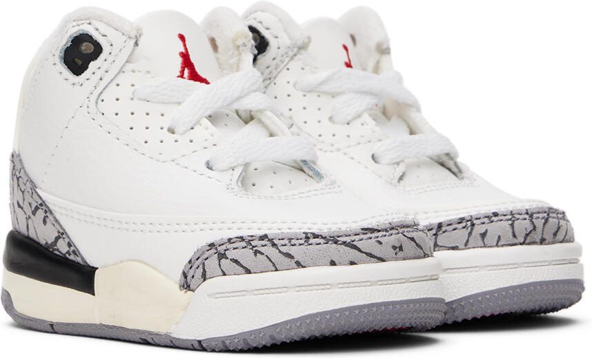 Nike Jordan Baby White Jordan 3 Retro Sneakers - Picture 3