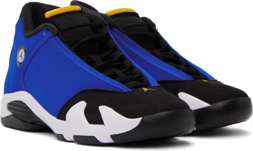 Nike Jordan Blue  Black Air Jordan 14 Retro Sneakers - Picture 2