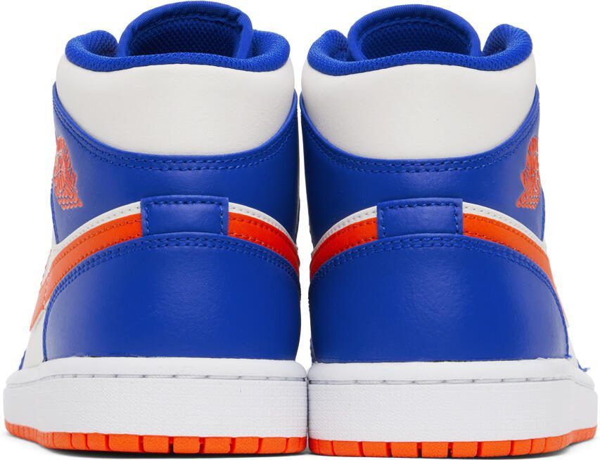 Nike Jordan Blue  White Air Jordan 1 Mid Sneakers