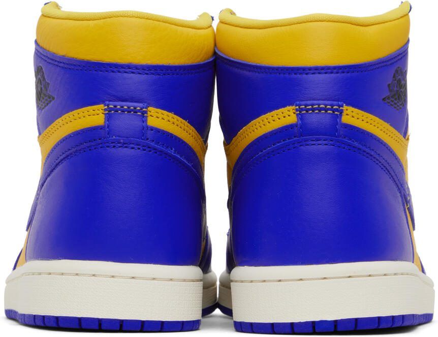 Nike Jordan Blue  Yellow Air Jordan 1 Retro Hi OG Sneakers