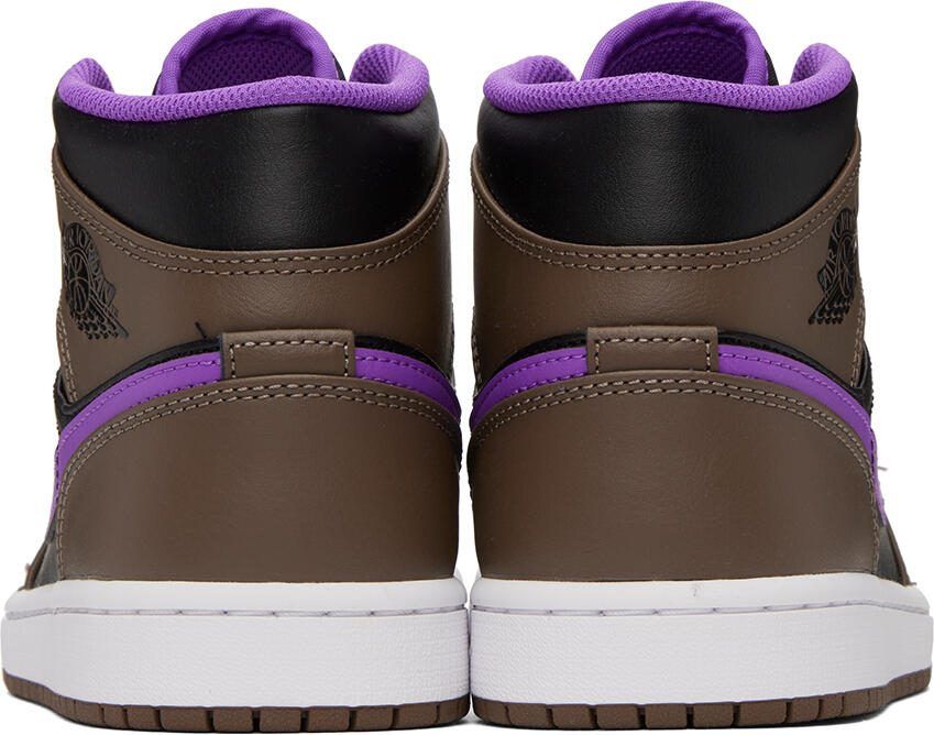 Nike Jordan Brown  Black Air Jordan 1 Mid Sneakers