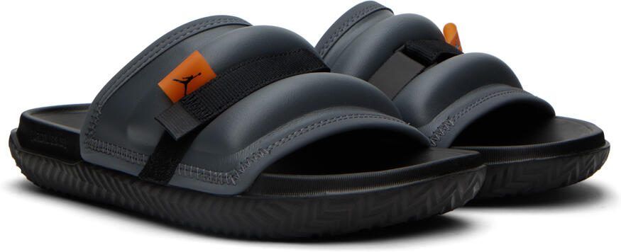 Nike Jordan Gray  Black Jordan Super Play Sandals