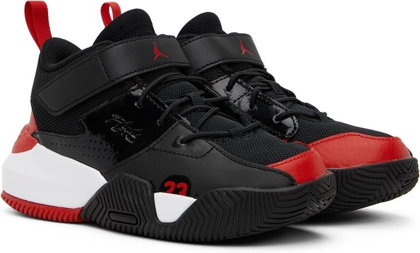 Nike Jordan Kids Black  Red Jordan Stay Loyal 2 Little Kids Sneakers - Picture 2