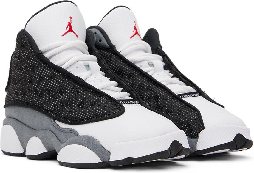 Nike Jordan Kids Gray  White Air Jordan 13 Retro Big Kids Sneakers - Picture 2