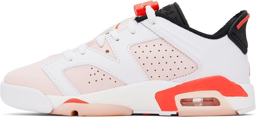 Nike Jordan Kids Pink  White Air Jordan 6 Retro Low Big Kids Sneakers - Picture 3