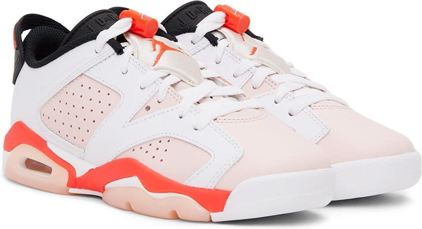 Nike Jordan Kids Pink  White Air Jordan 6 Retro Low Big Kids Sneakers - Picture 2
