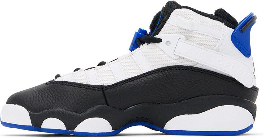 Nike Jordan Kids White  Black Jordan 6 Rings Big Kids Sneakers - Picture 3