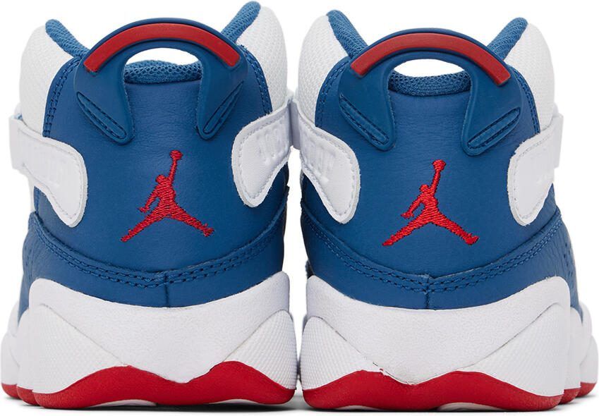 Nike Jordan Kids White  Blue Jordan 6 Rings Little Kids Sneakers