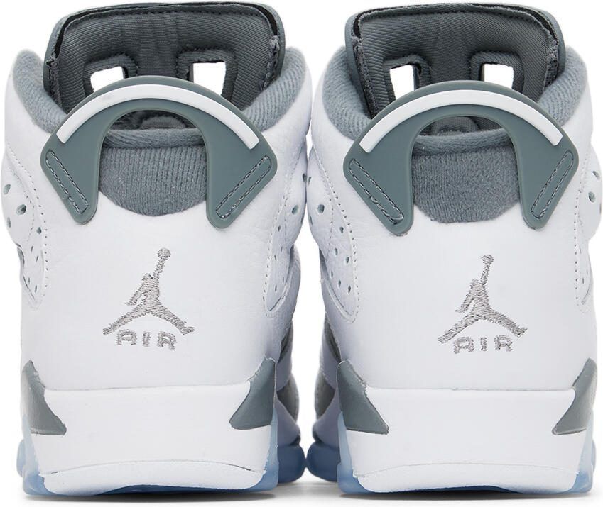 Nike Jordan Kids White  Gray Air Jordan 6 Retro Big Kids Sneakers