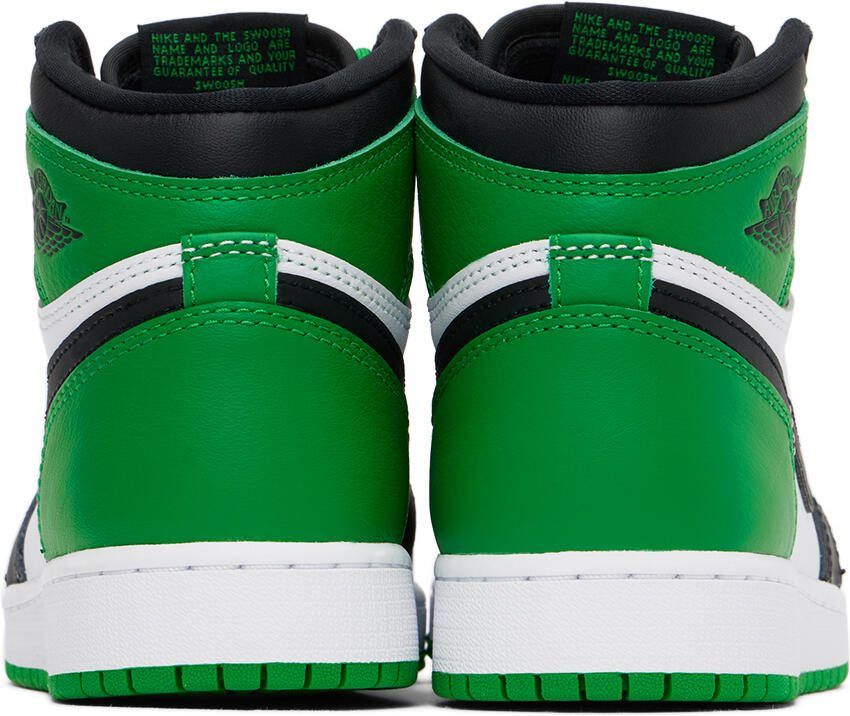 Nike Jordan Kids White  Green Air Jordan 1 High OG Big Kids Sneakers