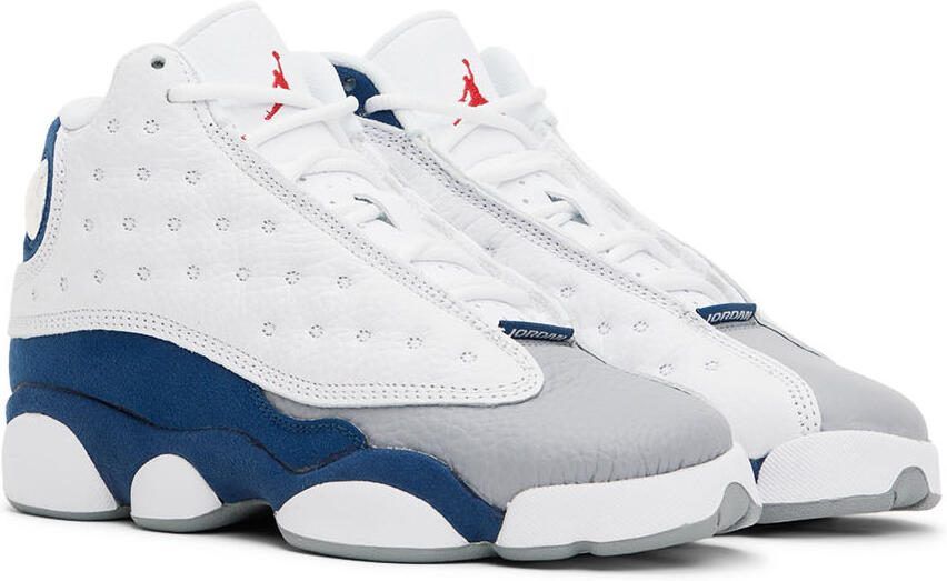 Nike Jordan Kids White  Navy Air Jordan 13 Retro Big Kids Sneakers - Picture 3