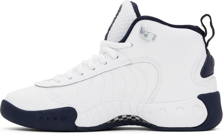 Nike Jordan Kids White  Navy Jumpman Pro Big Kids Sneakers - Picture 3