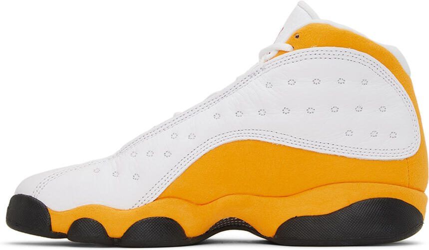 Nike Jordan Kids White  Orange Air Jordan 13 Retro Big Kids Sneakers - Picture 3
