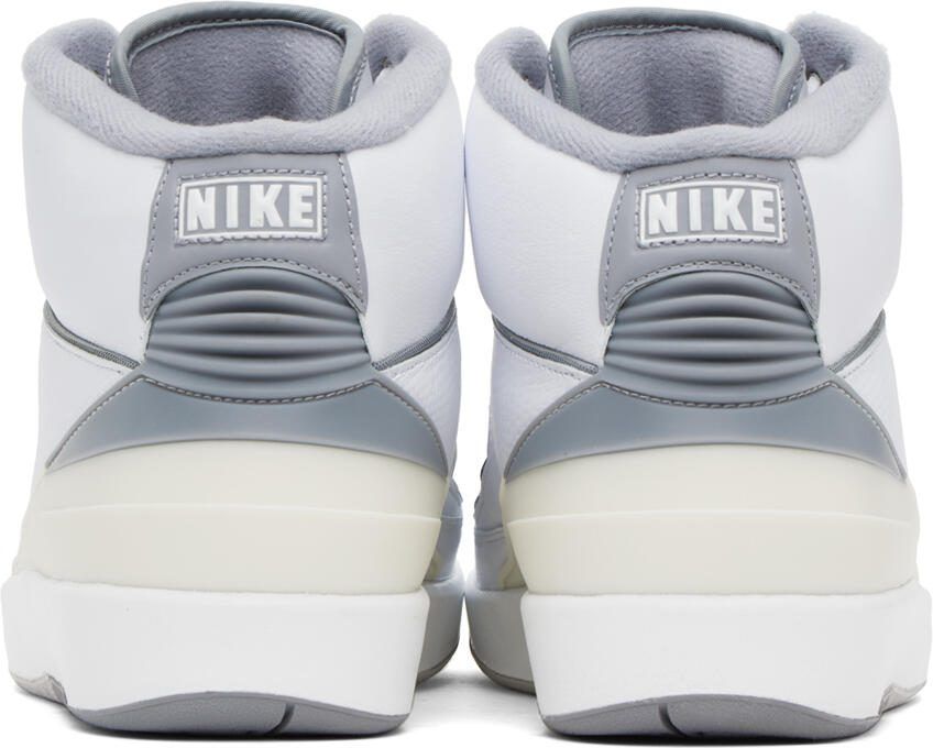 Nike Jordan White  Gray Air Jordan 2 Sneakers