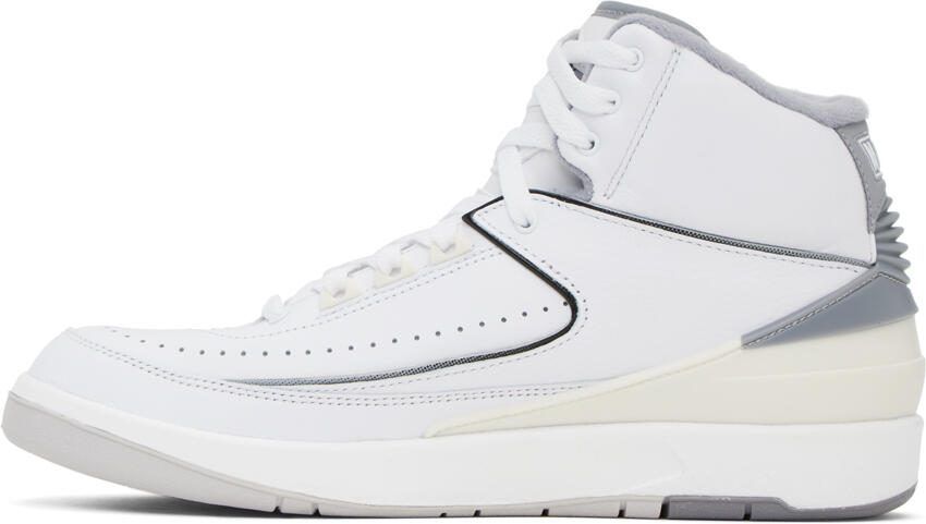 Nike Jordan White  Gray Air Jordan 2 Sneakers - Picture 3