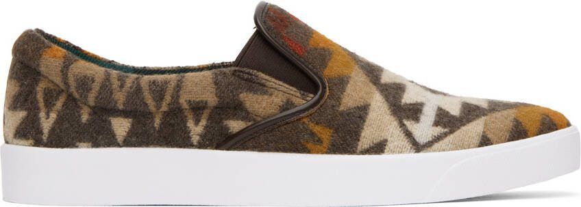 Junya Watanabe Multicolor Pendleton Edition Slip-On Sneakers