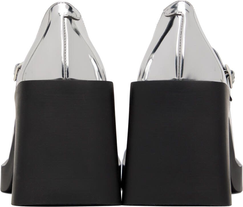 Justine Clenquet Silver Kim Mary Jane Heels