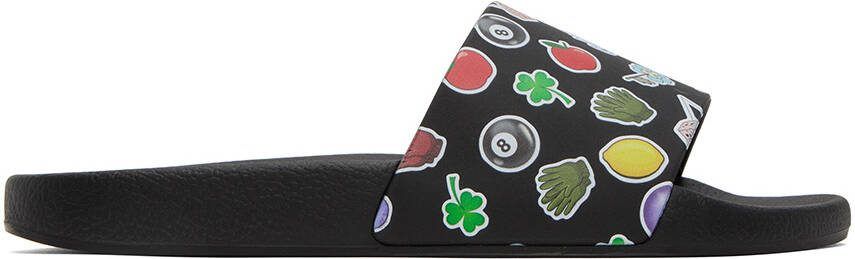 JW Anderson Black Sticker Slides - Picture 5