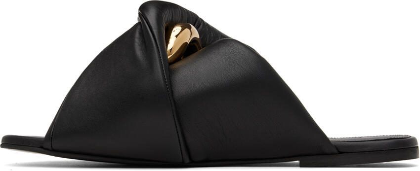 JW Anderson Black Chain Twist Sandals - Picture 3