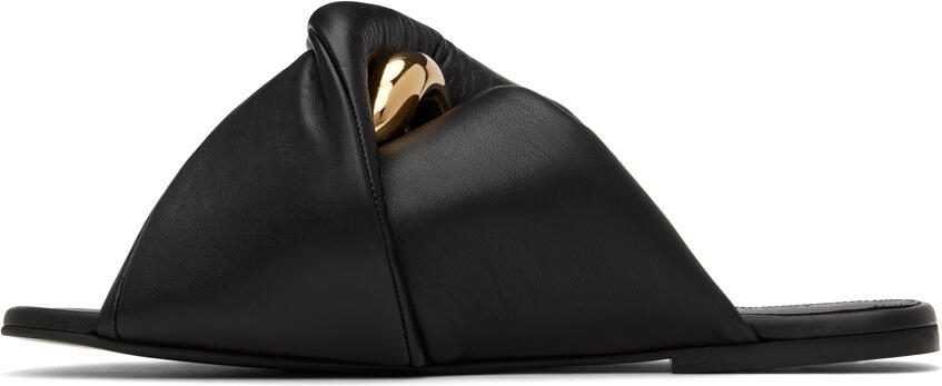 JW Anderson Black Chain Twist Sandals - Picture 3
