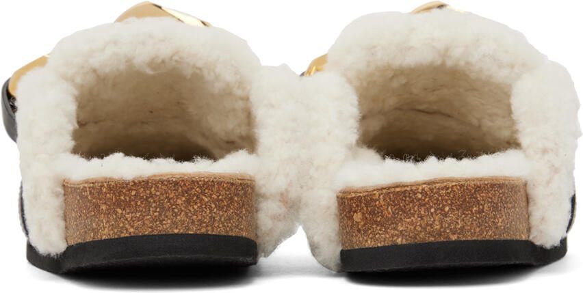 JW Anderson Black Sherpa Chain Mules