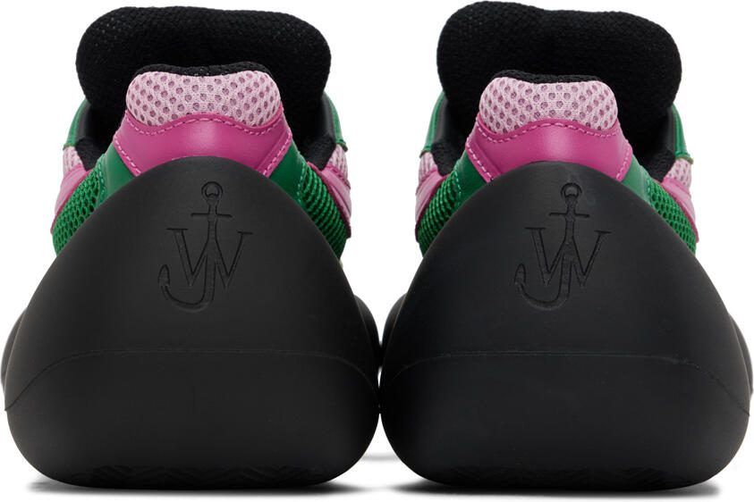 JW Anderson Green  Pink Bumper Hike Sneakers
