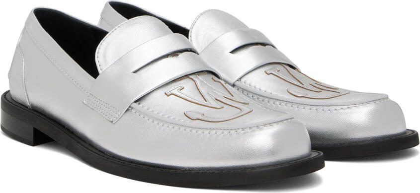 JW Anderson Silver Moccassin Loafers - Picture 2
