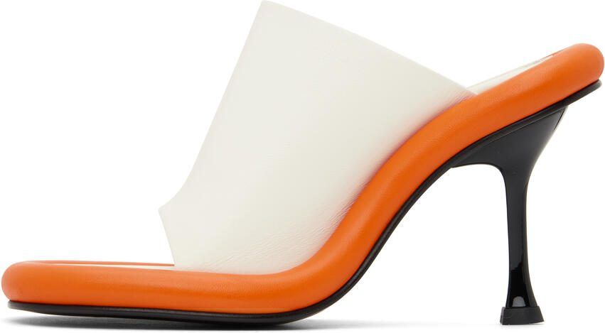 JW Anderson White  Orange Bumper-Tube Mules - Picture 3