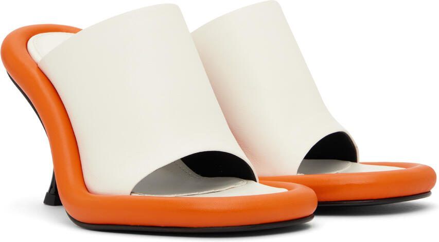 JW Anderson White  Orange Bumper-Tube Mules - Picture 2
